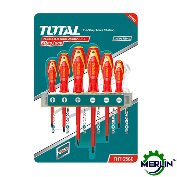 TOTAL Insulated Screwdriver | 6pcs
