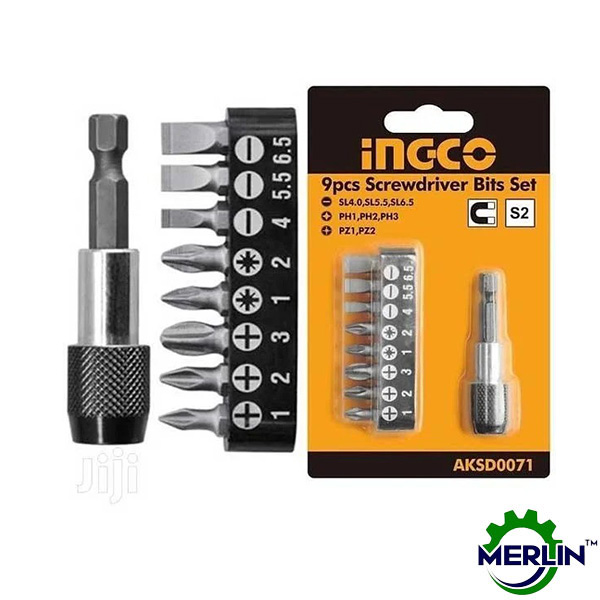 INGCO Screwdriver Bits Set | 9pcs