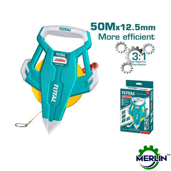 Total 50m Fiberglass Measuring Tape